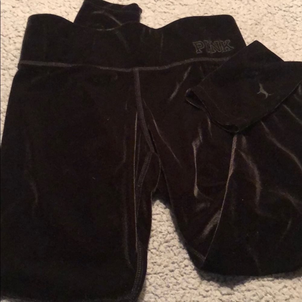 Women’s velvet pink yoga pants